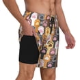 thumbnail image 2 of Sikiie Cat Paw (2) Print Men's Double Layer Swimming Trunks, Adjustable Waistband and Pockets Sports Swimming Trunks, Beach Swimwear-Large, 2 of 6