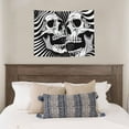 thumbnail image 4 of Hirioo Psychedelic Skull Illusion Art Print Tapestry Lightweight Fabric for Bedroom Aesthetic Home Wall Dorm Décor Living Room Decor 29x37 Inch, 4 of 8