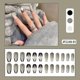 thumbnail image 1 of False Nail Tips Fake Artificial Art DIY Finger Cover Frosted Ballet Armor Black And White Diamond La, 1 of 4