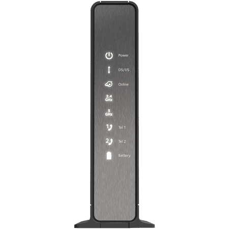 NETGEAR - Nighthawk Dual-Band AC1900 Router with 24 x 8 DOCSIS 3.0 Cable Modem - Black