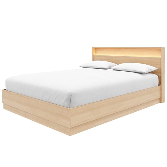 Nexera Harlow Bed Set with Slatted Bedframe and Headboard with Integrated Light