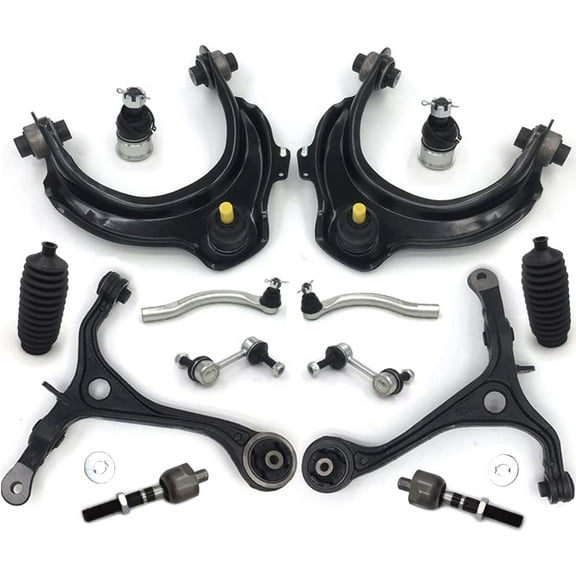 Frenzybro 14 Pcs Front Upper & Lower Control Arms Ball Joints Tie Rods Suspension Kit for 2003-2005 Honda Accord 3.0L V6