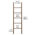 thumbnail image 4 of Dextrus Blanket Ladder, 6ft Wall Leaning Blanket Ladder, Rustic Decorative Quilt Ladder, 5-Tier Farmhouse Blanket Ladder for Bedroom, Brown, 4 of 7