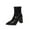 Black, variant on Bmawag Women's Trendy Boots Pointy Toe Chunky Heel Mid Calf Ankle Boots Women Casual Comfort Fashion Autumn Winter Booties Short Boots Black 38