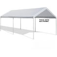thumbnail image 4 of 12' X 20' Canopy Replacement Cover - for Frames 10' W X 20' L (See Diagram) White Carport Replacement Top, 4 of 6
