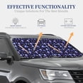 thumbnail image 4 of Rateoe Skull flower leaf purple Pattern 2 Piece Car Windshield Sun Shade Foldable | Front Windshield Shade for Sun, Heat and UV Rays | Sunshade for Car Front Window-Large, 4 of 6