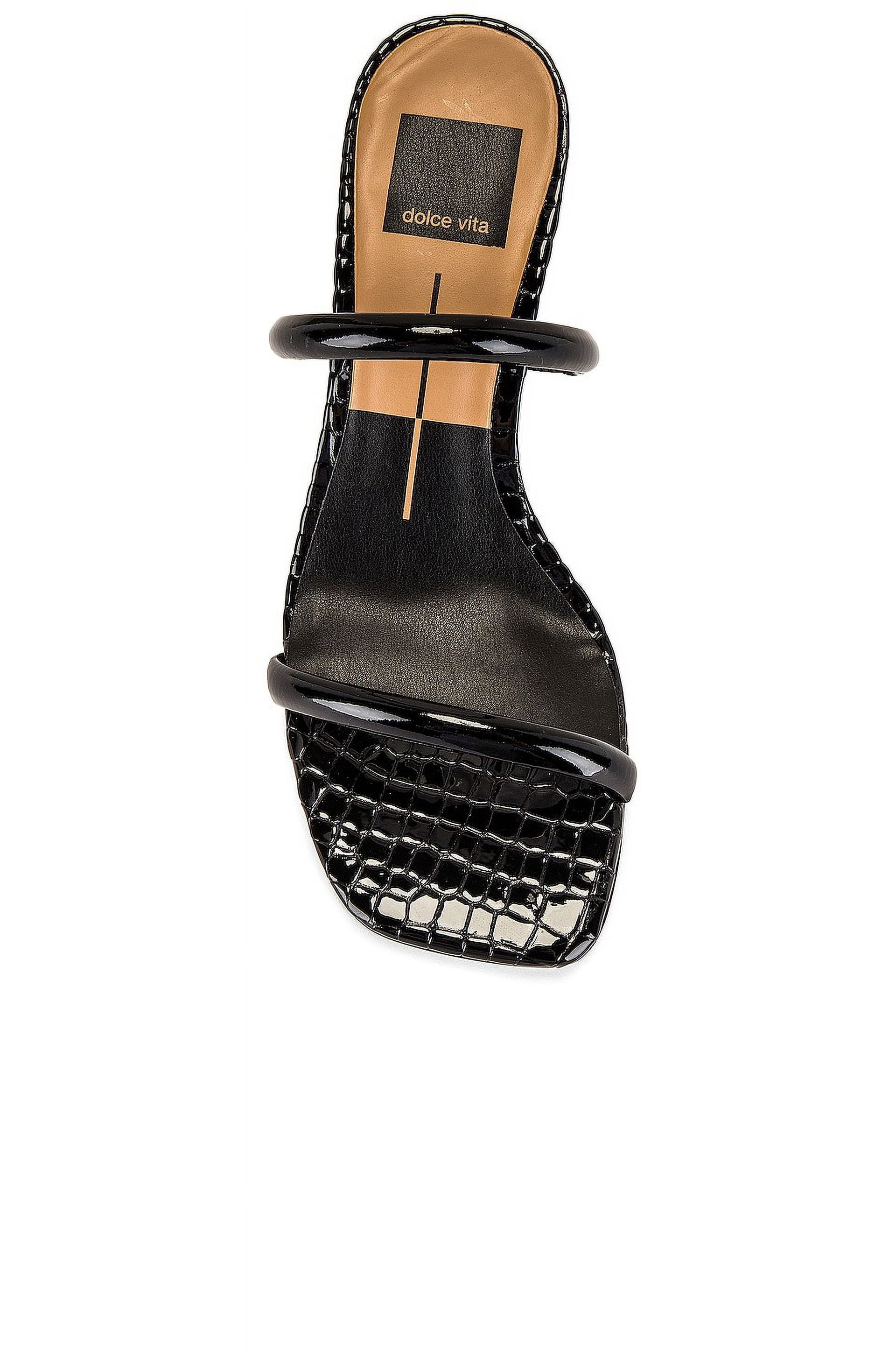 Dolce Vita Slip On Size 9.5 Black Streetwear Outdoor Everyday Casual Modern Edgy Dolce Vita Soya Sandals Black Leather – Narcissus Gainesville main image 2