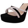 thumbnail image 2 of Zapatilla Sandalia de tacon Ancho con Brillos Casual para Mujer Noemi Garcia  Mod.330 Black, 2 of 4