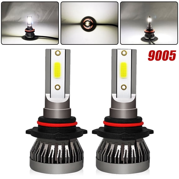 2pcs LED Headlight Bulbs 9005 High Beam For Toyota Sienna 2004-2010 Super Bright 6000K White