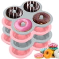 thumbnail image 1 of Tcwhniev - Molde de silicona para 4 donas, 4 cavidades, antiadherente, resistente al calor, para magdalenas y muffins, 1 of 8