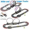thumbnail image 2 of Slot Car Race Track Set, 19ft Electric Track with LED Lights and 4 Slot Cars, 2 Hand Controllers and Racing Game Lap Counters, Set Features Loop, Tur, 2 of 9
