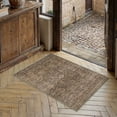thumbnail image 3 of BERTHMEER 2'x3' Small Area Rugs for Doorway Bedroom Entryway Kitchen Dorm Entrance Vintage Non Slip Washable Oriental Traditional Floral Rugs,Golden Brown, 3 of 6