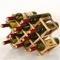 thumbnail image 2 of Solid Wood Wine Rack Kitchen Bar Wine Bottle Display Stand Living room Wine Holders Storage Shelf Wine Cabinet Organizer (A), 2 of 7