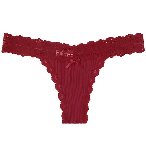 TOWED22 Women Underwear Cotton Panties Plus Size Briefs Breathable Ladies  Soft Panty(Red,S) 