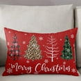 thumbnail image 3 of Christmas Tree Throw Pillow Cover,Red Christmas Snowflake Seasonal Winter Rectangle Decorative Pillow Case Protector Soft Cushion Cover Lumbar Pillowcase for Couch Sofa Bedroom Car Decor 20x30 Inch, 3 of 8