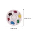 thumbnail image 2 of KONTONTY 6 Pcs Mini Palette de Peinture ABS Blanc Design Miniature Décoration Intérieure Micro-Paysage, 2 of 8