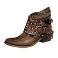 thumbnail image 3 of TAIAOJING Women Boots Zipper Heels Boots Short High Retro Fashion Breathable Boots Winter Warm Shoes, 3 of 5