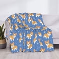thumbnail image 3 of Naloa Corgi Flannel Blankets - Thick and Warm Blanket for Winter, Soft Fuzzy Plush King Blanket for All Seasons80"x60", 3 of 6