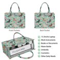 thumbnail image 2 of Large Capacity Tote Bag,Dachshund and Flower Handbag Fashion Luxury Tote Bag,15.7"x13"x 5.1" Inches,Laptop Compatible, 2 of 6