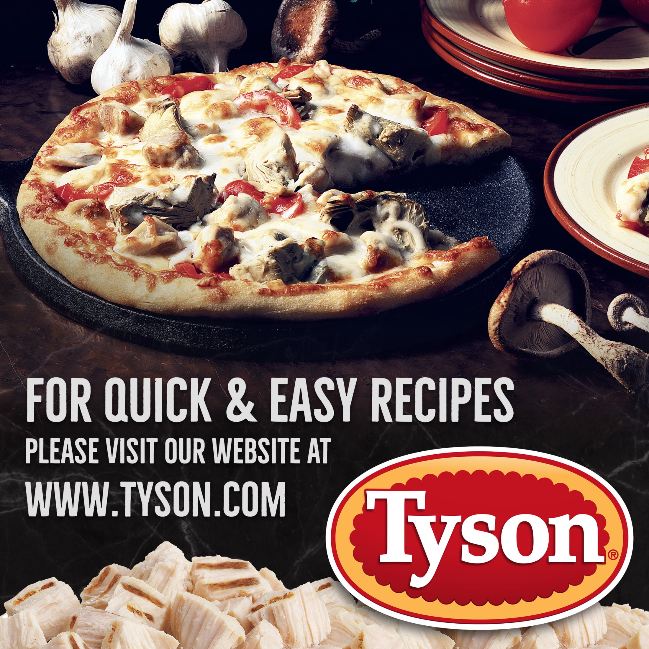 Tyson® Grilled & Ready® Premium Grilled Chunk White Chicken Breast, 12 oz.