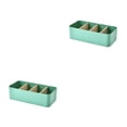 thumbnail image 2 of kurtrusly Storage Box Strong Practicality Wide Application Detachable Partition Large Capacity Plastic Storage Box Ladder Layered green Rectangular 2Set, 2 of 6
