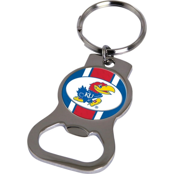 Fashion Ncaa Univ. Of Kansas Bottle Opener Key Ring By Rico Industries (1.5 X 3.75) Made In China gc6425