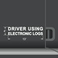 thumbnail image 3 of 2 Pack - Driver Using Electronic Vinyl Decal Electronic Logging Device Sticker E-Log Electronic Driver Logs Decal for Commercial Semi Truck & Bus Drivers - Many Colors & Sizes (13" x 4", White), 3 of 8