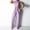 Purple, variant on Frostluinai Sweatsuits for Women Workout Tie Front Crop Tops High Waist Straight Leg Pants Solid Ribbed Knit Sets 2 Piece Slim Yoga Sets with Pocket