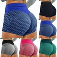 thumbnail image 3 of Dezsed Butt Lifting Seamless Shorts for Women High Waist Tummy Control Workout Biker Shorts Booty Lifting Leggings Black L, 3 of 3
