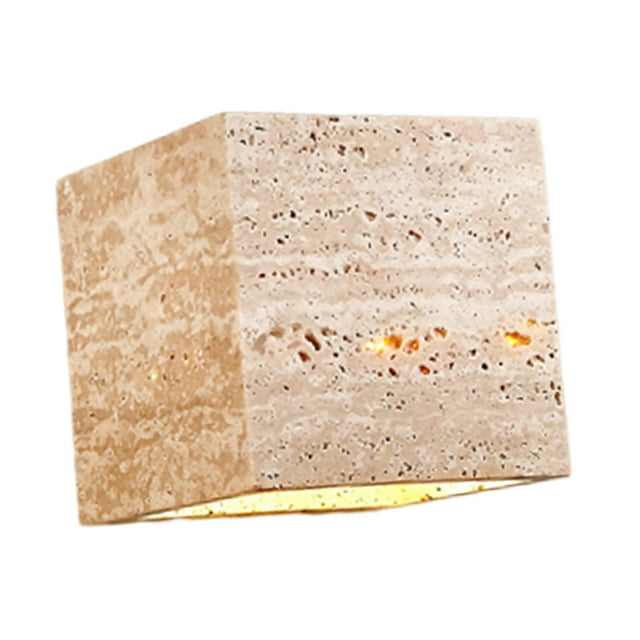 Aplique de pared Lámpara de pared Lámpara de pared decorativa Luz cálida Aplique de pared Pantalla de mármol 12x12x12cm
