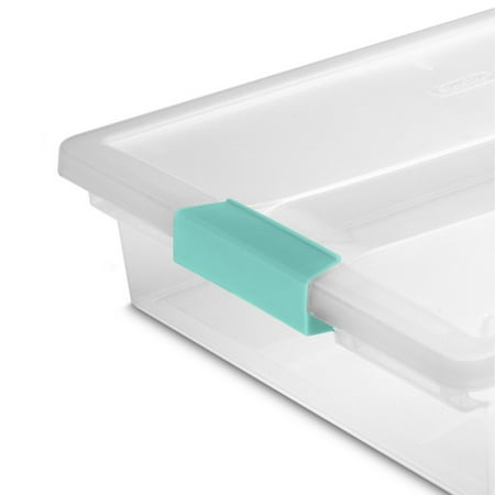 Sterilite - Large Plastic File Clip Box Storage Tote Container with Lid (12 Pack)