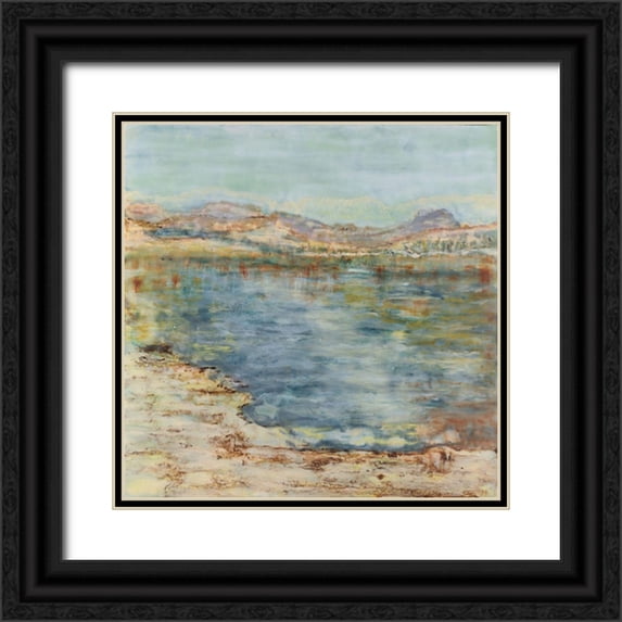 Shanti, Shima 20x20 Black Ornate Wood Framed with Double Matting Museum Art Print Titled - Thirsting