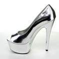 thumbnail image 5 of 609-SHINE, 6" Heel Open Toe Pump Shoes, 5 of 6