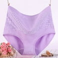 thumbnail image 2 of Kaemgyyd Womens Lace Trim Briefs Plus Size Cotton Underwear High Waisted Stretch Soft Panties Underpants, 2 of 5