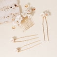 thumbnail image 3 of MasteelfCA 4 Pcs Épingles à Cheveux en Forme de U Accessoires de Cheveux de Mariage, 3 of 8