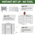 thumbnail image 7 of Ktaxon 8x12ft Walk-in Greenhouse, Instant Pop Up Tent with Weatherproof PE Cover, White, 7 of 7