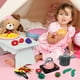 thumbnail image 3 of ColoMX Accesorios de cocina de juego, cocina para niños, juguetes para juego de imitación con ollas, sartenes, utensilios de cocina, juguetes, juego de comida, verduras de juguete para niñas y niños, 3 of 8