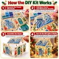 thumbnail image 5 of 3D Christmas House Pearl Art Kit, Lighted DIY Diamond Art Craft with Rhinestones and Pearl Beads, Plastic Tabletop Holiday Decor, by Zovey, 5 of 8
