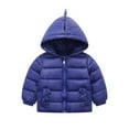 thumbnail image 2 of Toddler Little Boy Girl Hooded Puffer Jacket Winter Down Coat Kids Warm Outerwear, 2 of 4