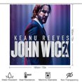 thumbnail image 2 of John Wick-theme 4-Piece Shower Curtain Set with Rugs, Waterproof Bathroom Decor Set Includes Bath Mat, U-Shaped Rug, Toilet Lid Cover and Curtain with Hooks, 2 of 6