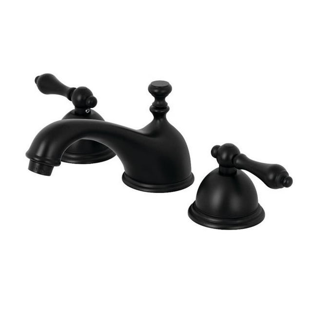 Kingston Brass KS3960AL Robinet de Lavabo à Large Diffusion 8 Po, Noir Mat