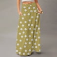 thumbnail image 2 of LWavelet Polka Dot Maxi Skirt with Side Pockets Women Daily Casual Flowy Versatile Bottoms Yellow S, 2 of 6