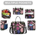 thumbnail image 3 of Sac à Lunch Isolé Imprimé Esthétique Grande Boîte à Lunch Réutilisable Sac à Lunch Adulte Double Compartiment Sac à Lunch Étanche Sac à Lunch Pliable Multi-Poches, 3 of 4