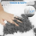 thumbnail image 4 of CozyDesg Large Rugs,4'x6' Soft Fluffy Shag Indoor Floor Carpet for Living Room Bedroom Dining Room Office Home Decor,Dark Gray & White, 4 of 7
