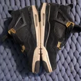 thumbnail image 4 of Ni - ke Air Jordan 4 Retro 'Royalty' Black & Gold Men's Sz 12 RARE Clean, 4 of 5