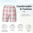 thumbnail image 5 of Lsque Mens Swim Trunks Plaid Heart Pattern - Bathing Suit Compression Liner - Beach Swim Shorts Swimwear - (S-3XL) - Stretch Quick Dry -X-Large, 5 of 9