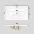 thumbnail image 6 of Fehomix 28 Inch Bathroom Vanity with Sink, Small Freestanding Vanity Cabinet with Roman Column Base & Storage, White Mid-Century Modern Farmhouse Ceramic Sink Vanity for Apartment Bathroom, 6 of 7
