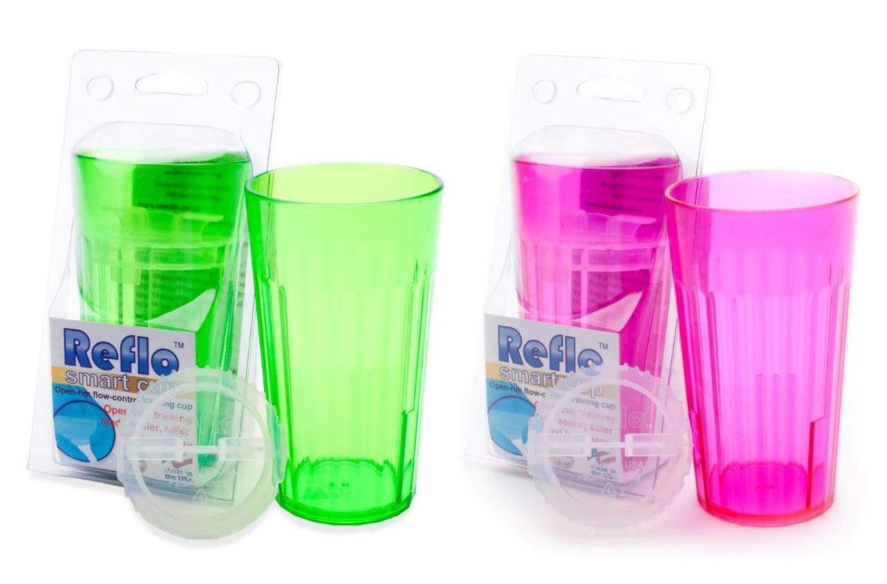 Reflo Smart Cup, a Smart Alternative toSippy Cups (Green/Violet