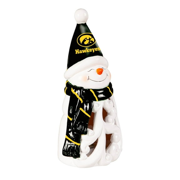 Iowa Hawkeyes LED 8" Snowman Lit Garden Statue