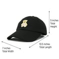 thumbnail image 4 of DALIX Youth Cute Teddy Bear Hat Cotton Baseball Cap in Black, 4 of 7
